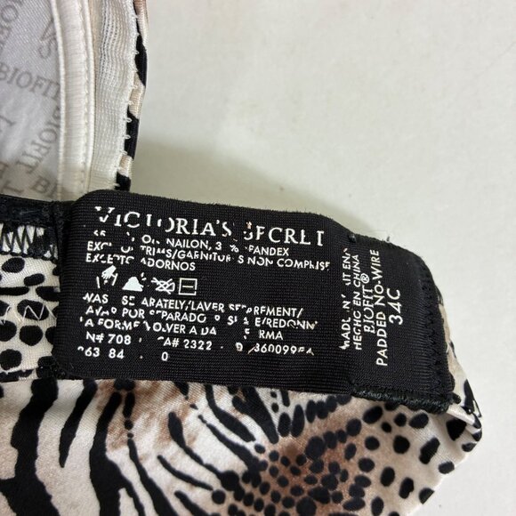 Y2K Victoria’s Secret Biofit No Wire Animal Print Bra Size 34C - Picture 6 of 6